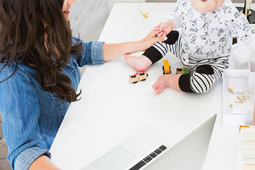 Mom Working From Home During Coronavirus Lockdown