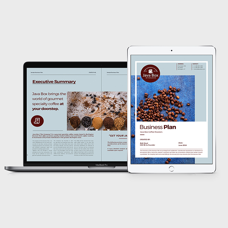 sample business plan for organic specialty coffee roasters by StartupHQ